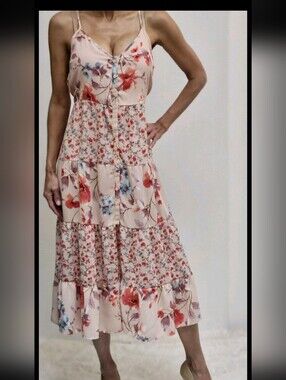XHILARATION Floral Tiered Maxi